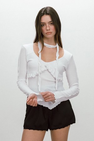 WAVE TIE T-SHIRT / WHITE