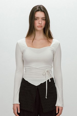 NEUTRAL STRAP T-SHIRT / IVORY