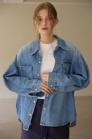 Pocket Denim Shirts Navy