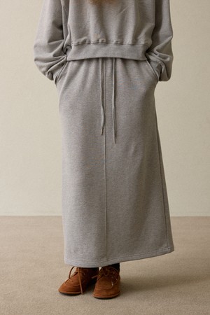 Easy Long Skirt Gray