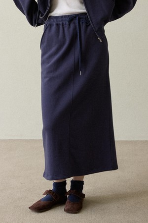 Easy Long Skirt Navy
