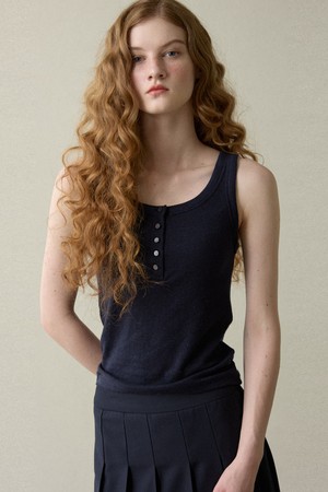 Aw Sleeveless Tee Navy