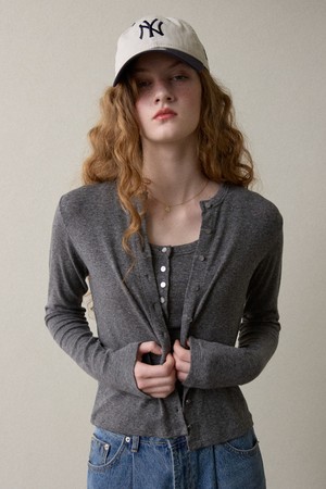 Aw Sleeve Cardigan Gray