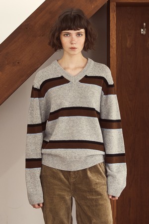 Jelly Wave V-Neck Gray