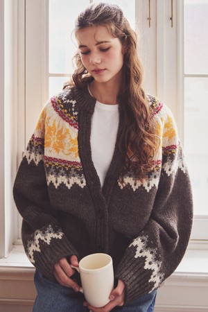 Nordic Salt Cardigan Brown