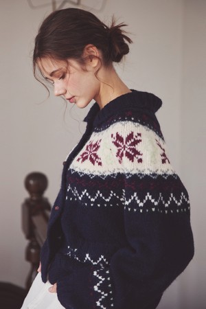 Snow Flake Knit Navy