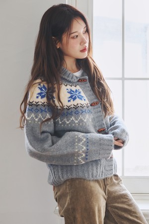 Snow Flake Knit Gray