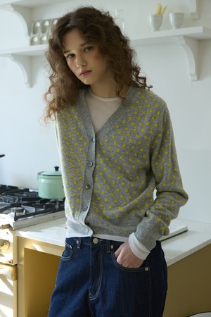 Spot v cardigen Gray