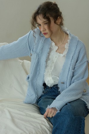 Classic blanc tweed Blue