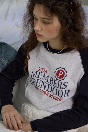 Lettering raglan tee Navy