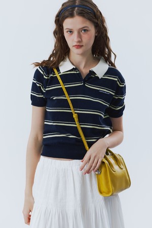Summer Stripe Knit Navy