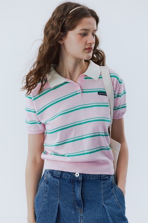 Summer Stripe Knit Pink