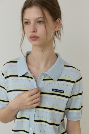 Multi stripe knit Blue