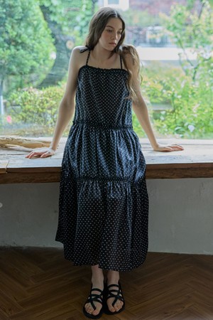 Small print onepice Black