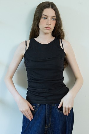 Crossed sleeveless Black