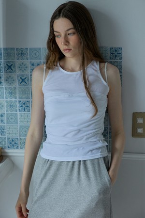 Crossed sleeveless Ivory