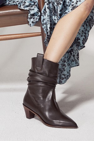 빈티지 링클 레더 웨스턴 부츠 LC111_5cm