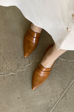 클래식 페니 블록힐 펌프스 로퍼 LC124_5cm