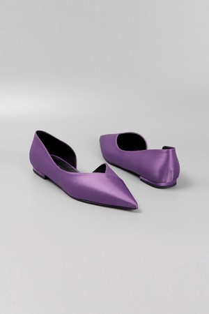 스틸레토 사틴 플랫 슈즈 LC130_1cm