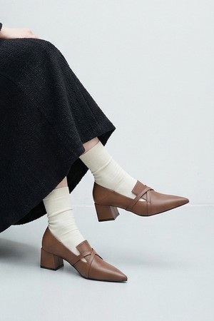 헤리티지 페니 블록힐 로퍼 LC206_5cm