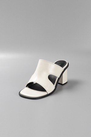 레더 블록힐 어글리 뮬 LC316_7cm