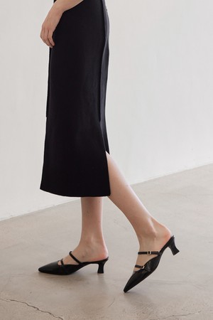 미니멀 레더 힐 뮬 LC374_5cm