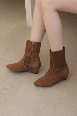 스웨이드 앵클 부츠 LC508_4cm