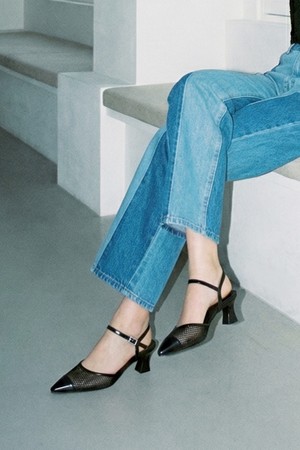 소프트 메쉬 슬링백 펌프스 LC534_5cm