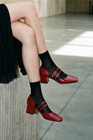 더블 스트랩 메리제인 펌프스 LC536_5cm