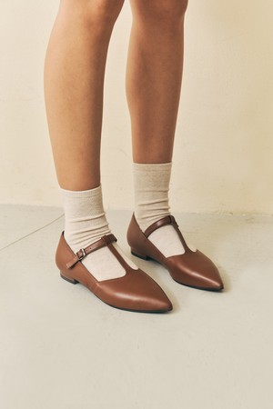 [리퍼브] Stiletto T-strap Flat LC310_1cm