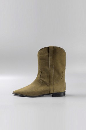 [리퍼브] Suede Western Boots LC277_2cm