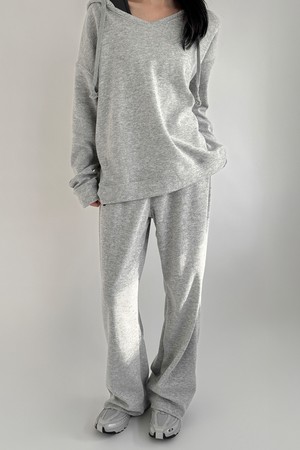 Essential Wool Knit Pants_Melange Gray