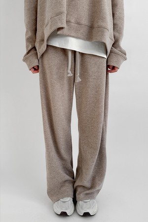 Essential Wool Knit Pants_Melange Beige