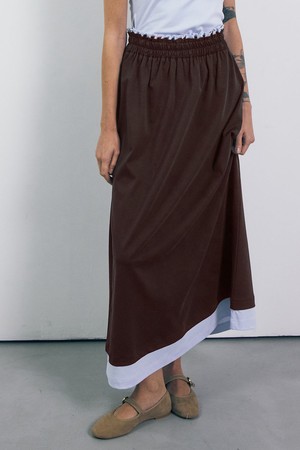 Layering Jersey Skirt_Choco Brown