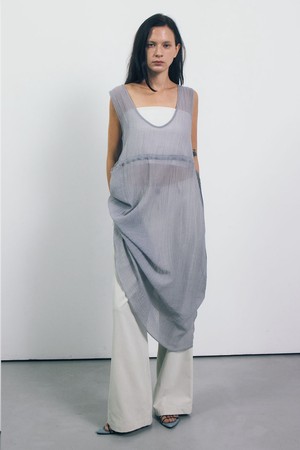 Sheer Layering Dress_Lilac