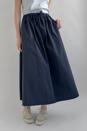 Poet Line Skirt_Navy