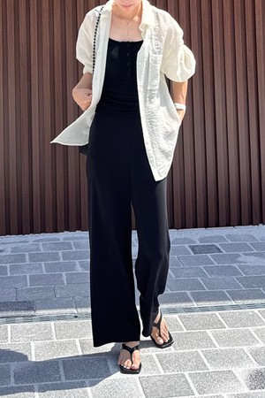 Soft Banding Wide Pants_Black