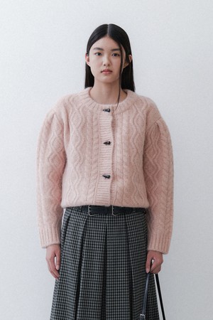 SPANGLE CARDIGAN - APRICOT PINK