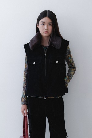 VEST JUMPER - VELVET DENIM