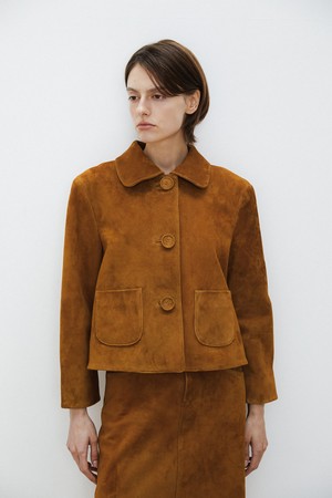 TULIP JACKET - SUEDE CAMEL