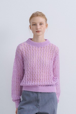 SUMMER WOOL COLOR KNIT - PURPLE