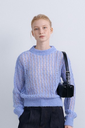 SUMMER WOOL COLOR KNIT - BLUE