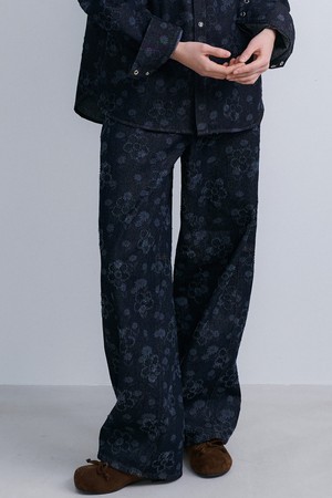 FLOWER DENIM - NAVY