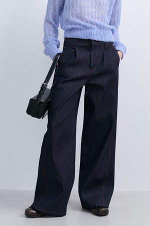 STITCHED PANTS - NAVY