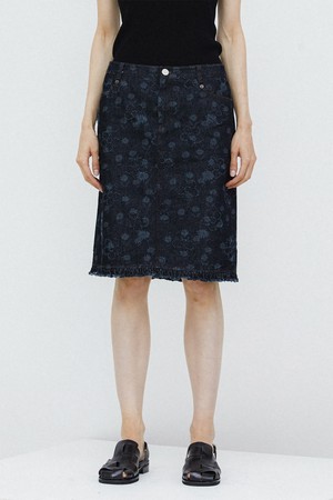 TULIP SKIRT - FLOWER DENIM