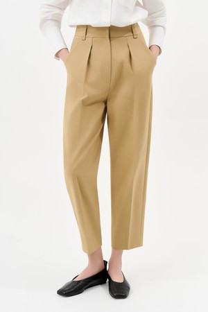커브드 와이드 팬츠_BEIGE