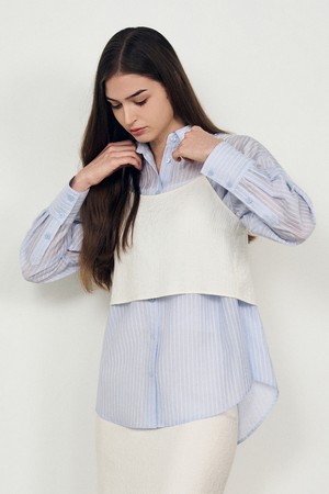 레이스업 크롭 뷔스티에_IVORY