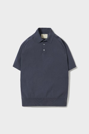 Short Sleeve Comfort Polo Knit_Ciment