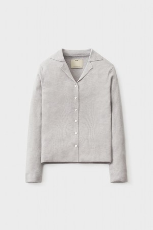 Polo Cardigan_Light Gray