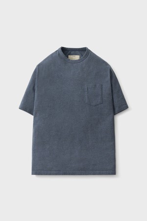 Short Sleeve Comfort Pocket T-shirt (Fine Cotton)_Melange Blue